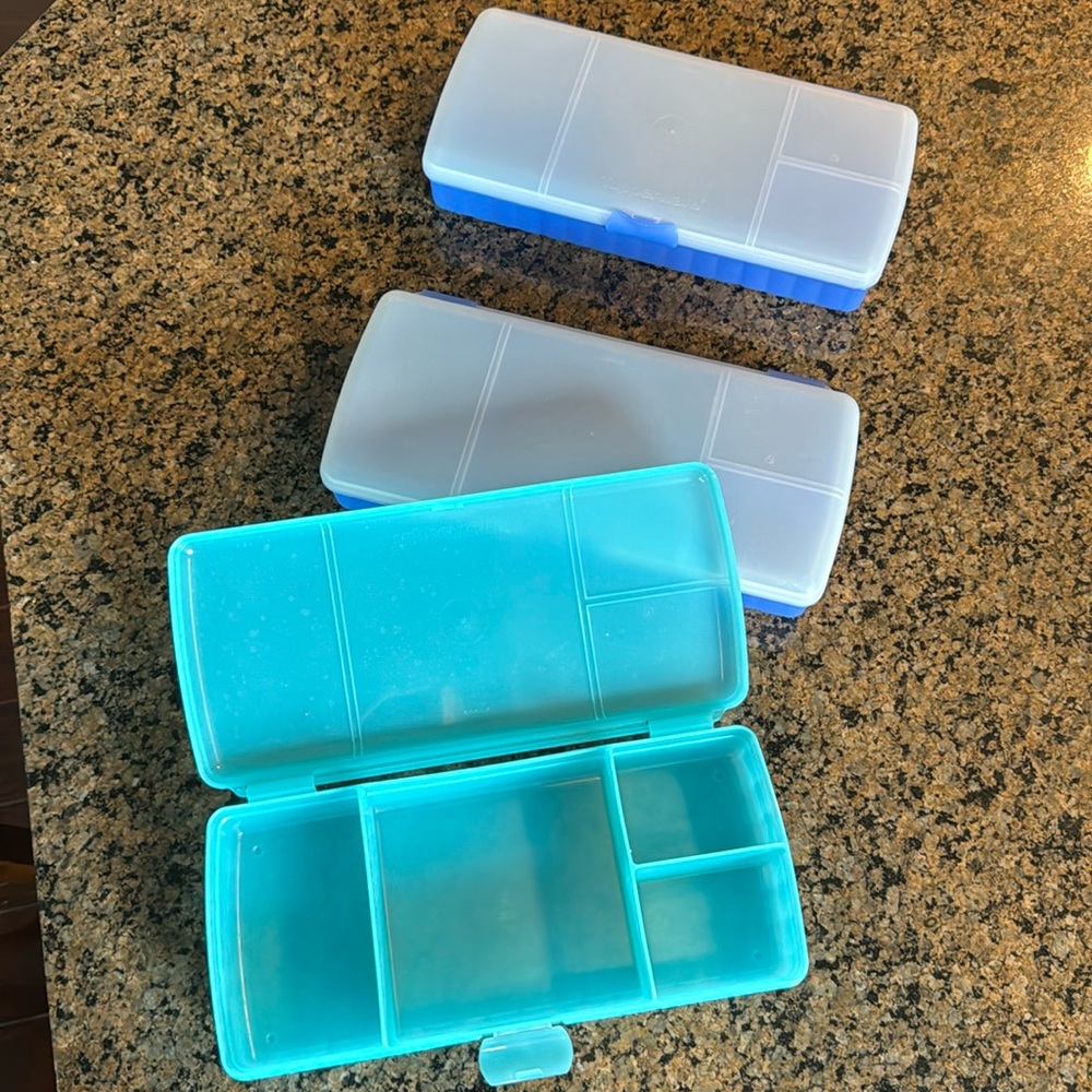 Tupperware Sandwich Keepers Picnic Box Container Lunchbox Set of 3